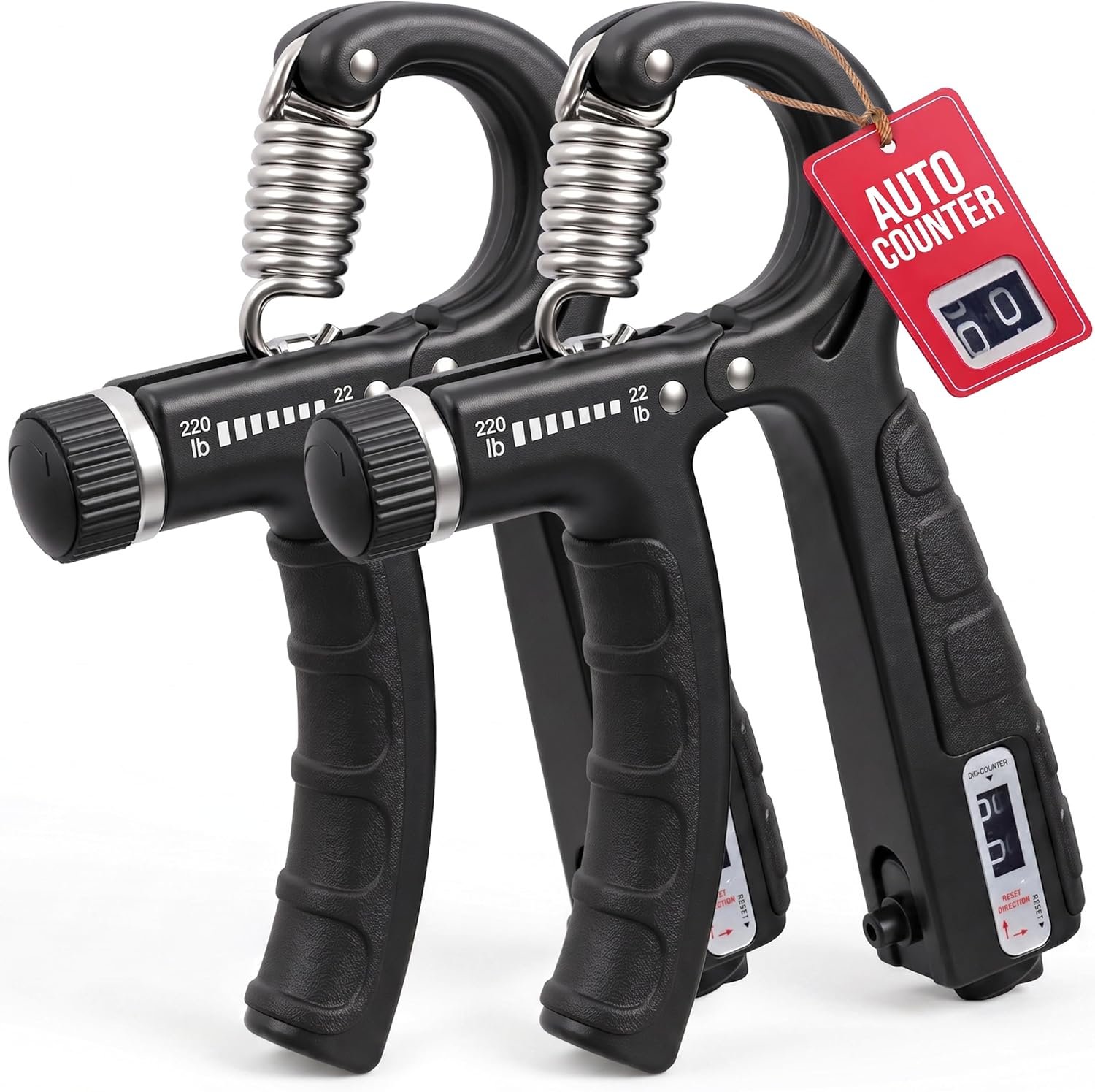 Grip Strength Trainer, Forearm Strengthener Adjustable Resistance, 22-220lb