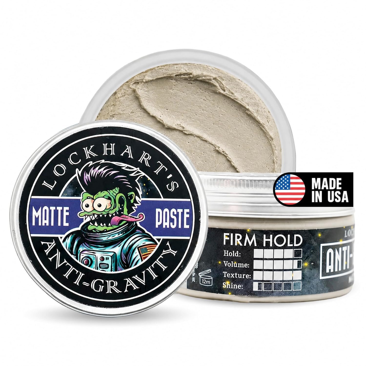 Lockhart’s Anti-Gravity Matte Paste for Men, Firm Hold, Volume, 3.4 oz