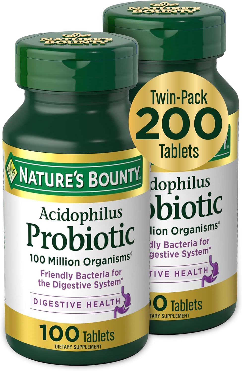 Nature’s Bounty Acidophilus Probiotic, Daily Probiotic Supplement