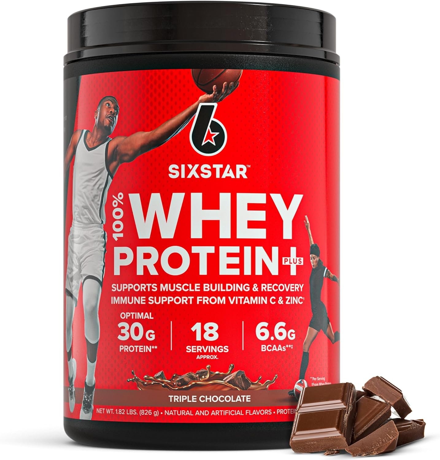 Six Star Whey Protein Powder Plus – Triple Chocolate, 1.82LB