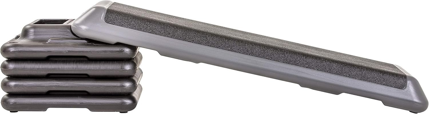 The Step Freestyle Grey Aerobic Platform, Health Club Size Steppers for Exercise
