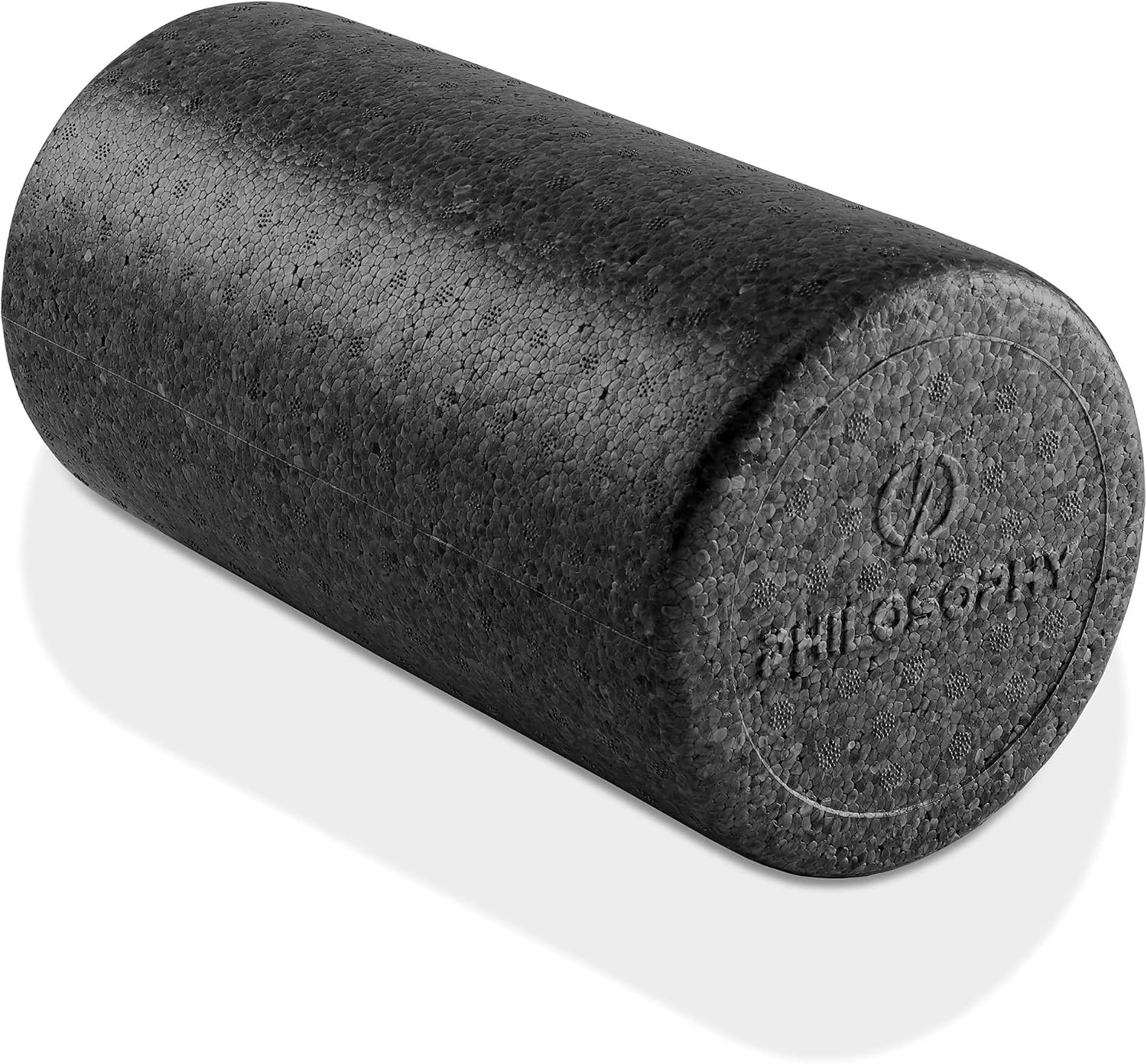Philosophy Gym 12″ High-Density Foam Roller for Exercise, Recovery – Black