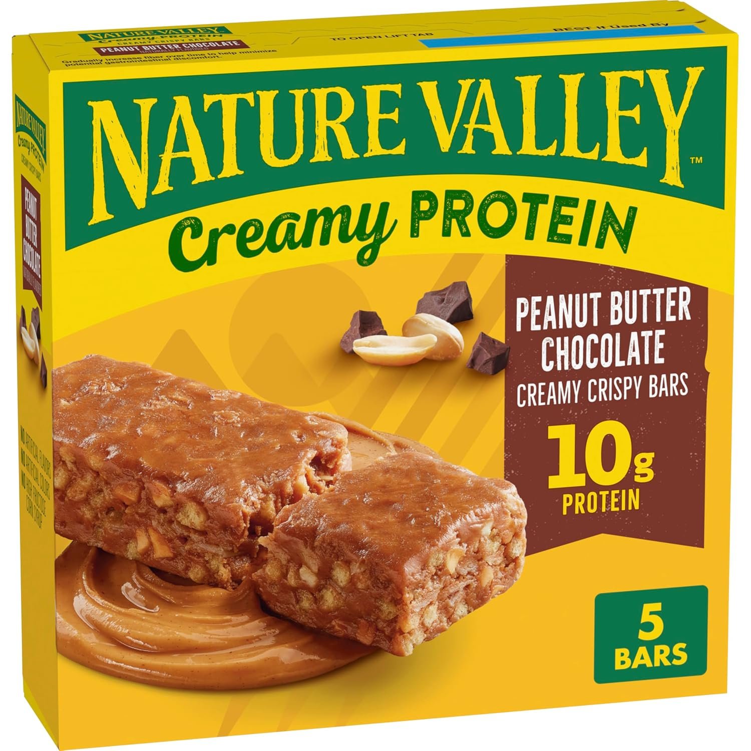 Nature Valley Peanut Butter Chocolate Creamy Protein Bar, 5 ct, 7.45 oz