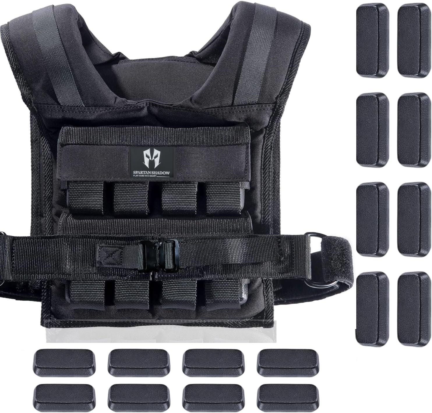 40 lbs Vest – 40 lb Weighted Vest – Adjustable Mens Weighted Vest 40 lbs with iron weights. Tone fitness 40 pound weight vest for men, for women 40lb. Walking, running, rucking. Strength Training Exercise – Workout vest