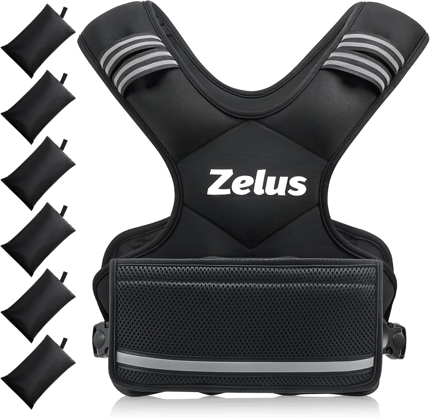 ZELUS Weighted Vest for Men Women,Adjustable 4-32lb Vest, Removable Weights