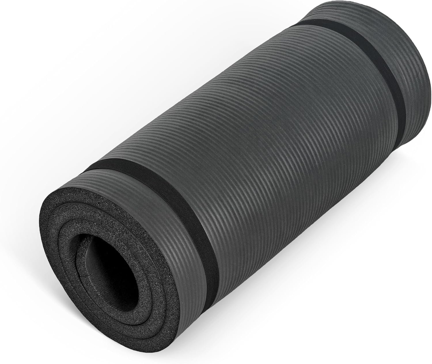 CAP 1″ Extra Thick Yoga Mat, Exercise Mat with Strap, Multiple Colors