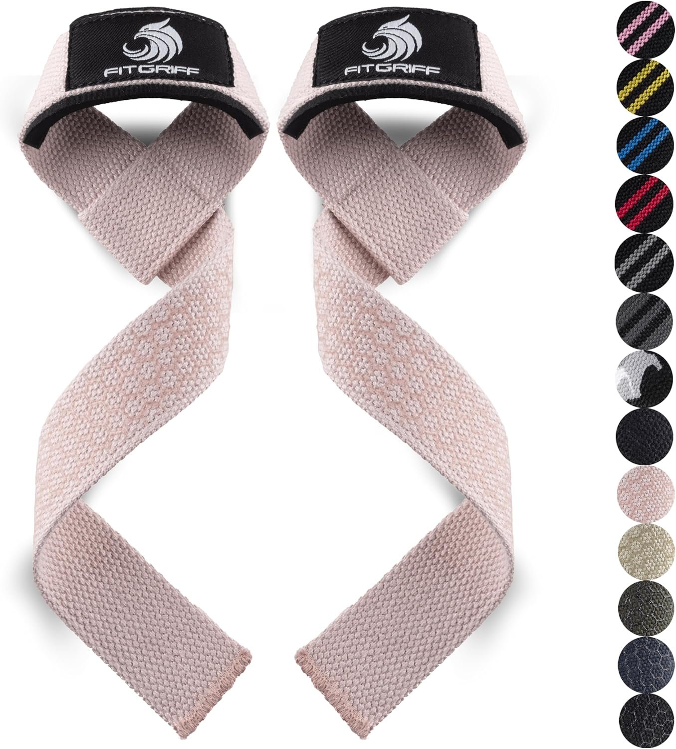 Fitgriff® Lifting Wrist Straps for Weightlifting, Gym, Deadlift, Workout (Made of Premium Cotton & Padded) – Men & Women