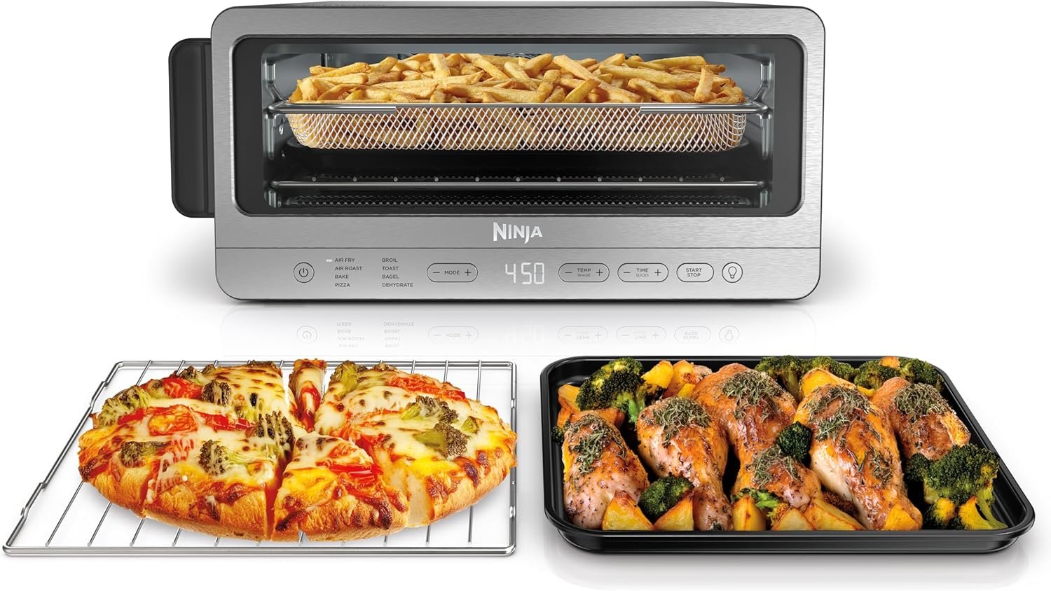 Ninja Flip Toaster Oven & Air Fryer, 8-in-1, Stainless Steel, SP151
