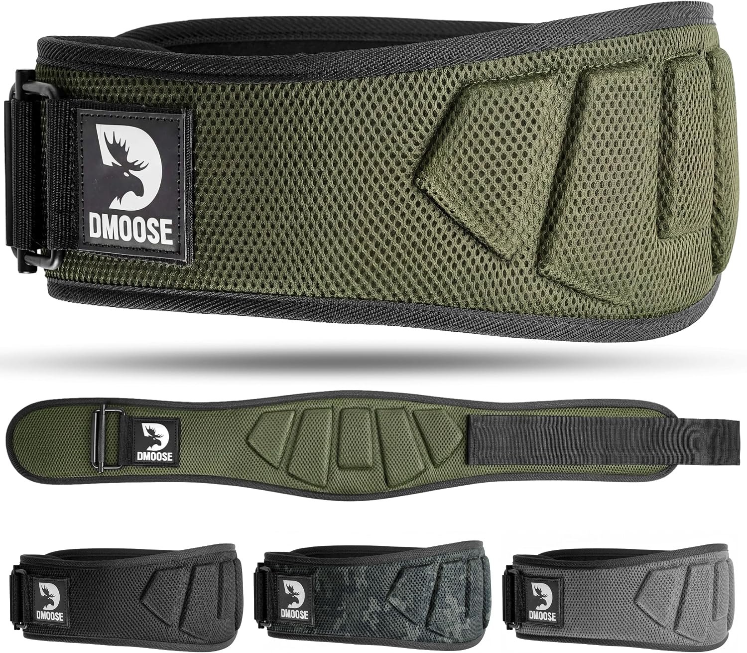 DMoose Fitness Weight Lifting Belt for Squats, Deadlift & Intense Workout – 6″ Adjustable Fit Auto Lock Weightlifting Belt for Men & Women – Neoprene Gym Belts for Stability & Lumbar Back Support