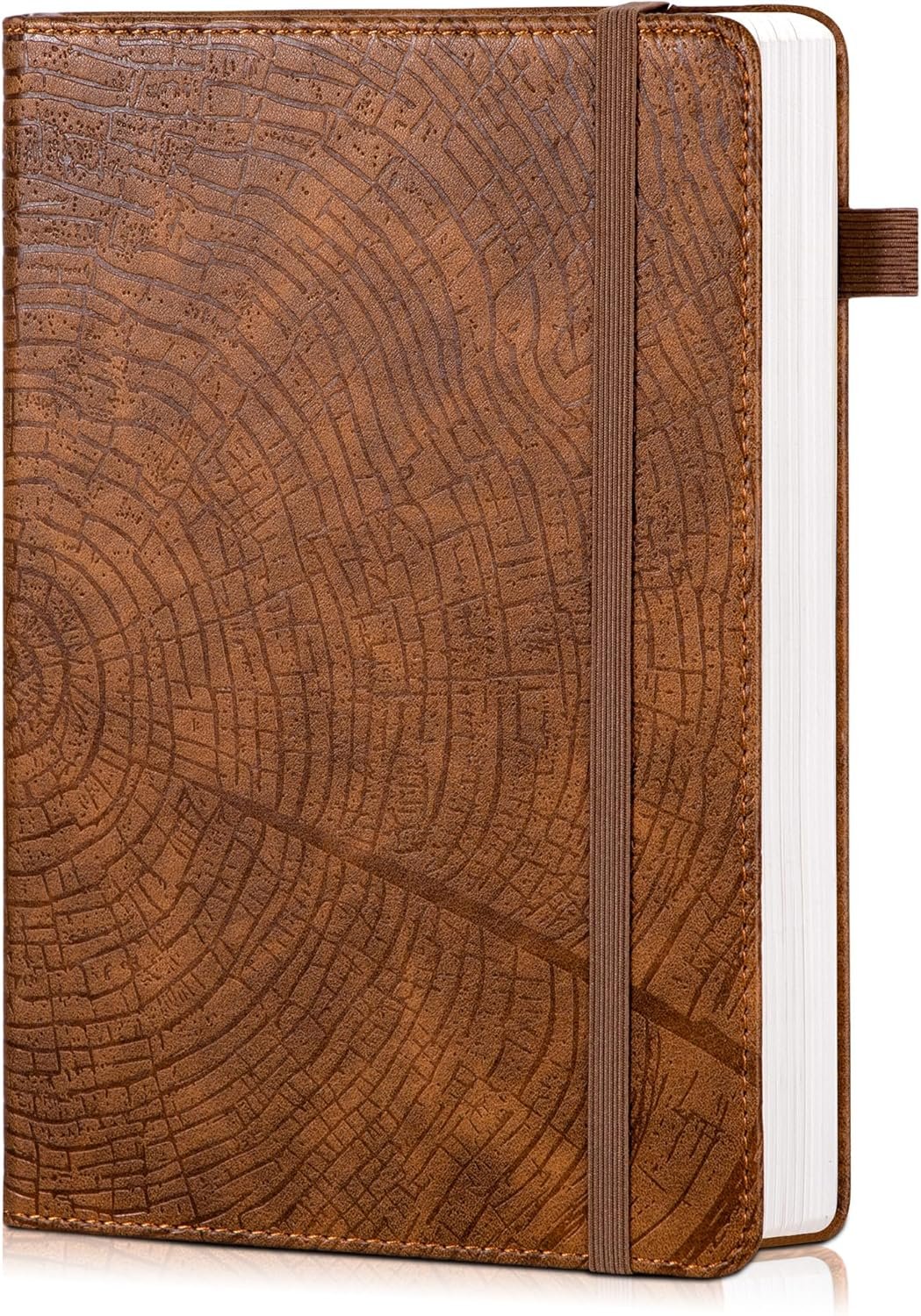 CAGIE Lined Journal for Men & Women, Tree Growth Ring Hardcover A5 Notebook
