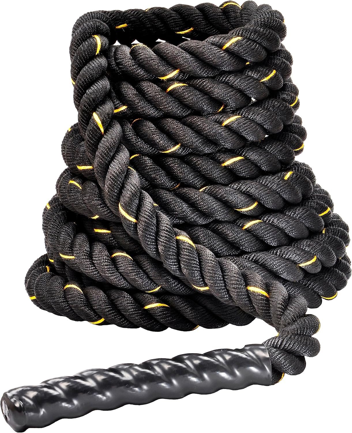 Fitvids Battle Rope 1.5Inch Diameter Poly Dacron 30 FT Length, Heavy Ropes for Home Gym and Workout
