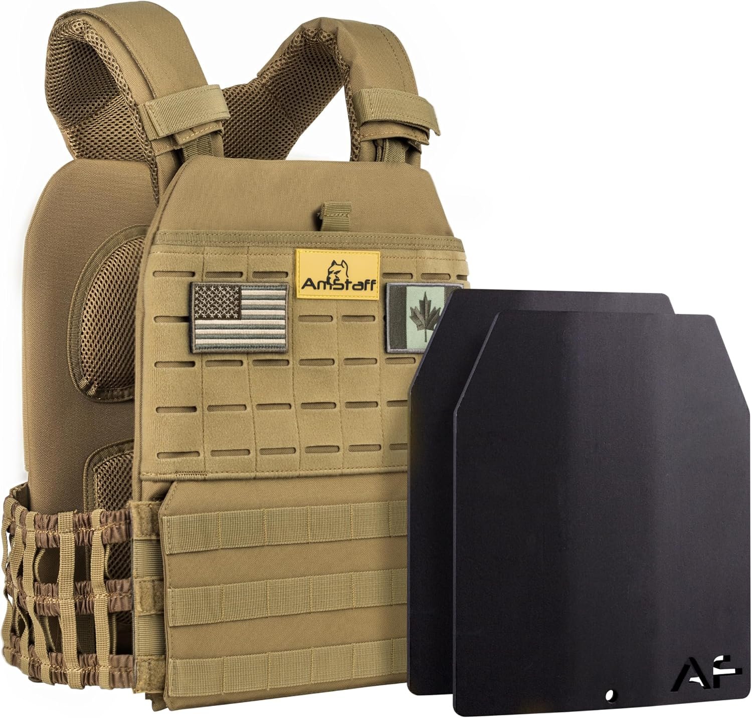 Amstaff Tactical Weighted Vest – Adjustable Weight Vests – Versatile Wearable Vest for Fitness Workouts, Strength and Endurance Training, Running