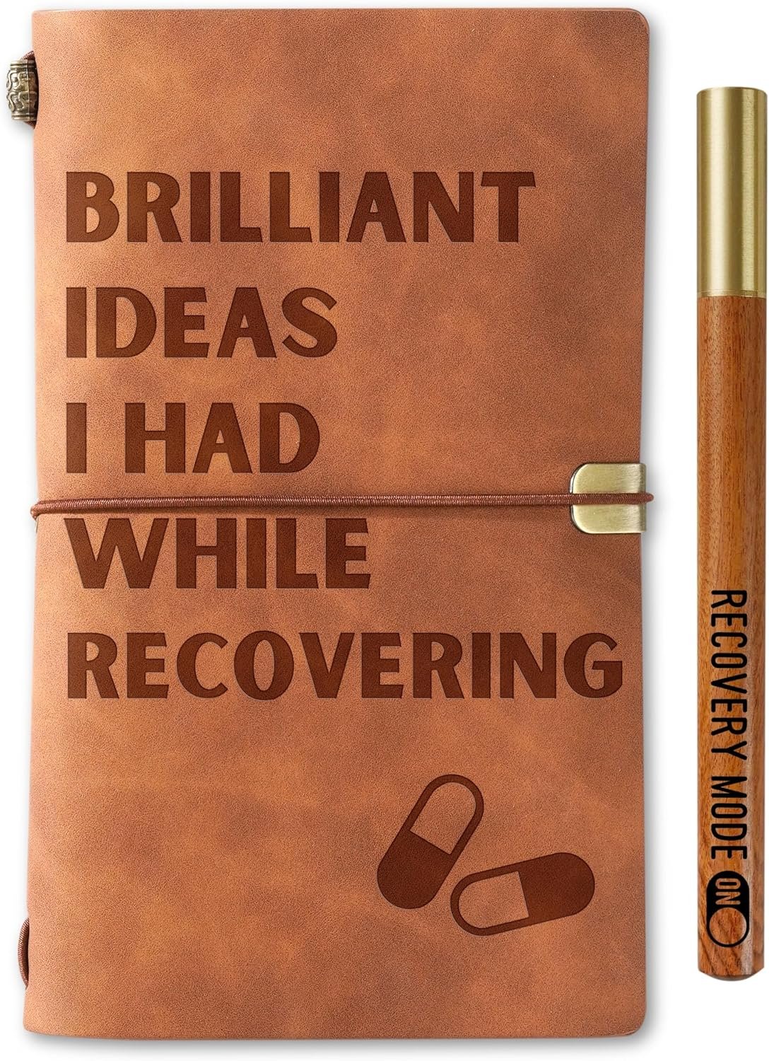 InnoBeta Get Well Soon & Self Care Gifts for Men & Women, 7.8″x5″ Embossed Refillable Notebook with Pen