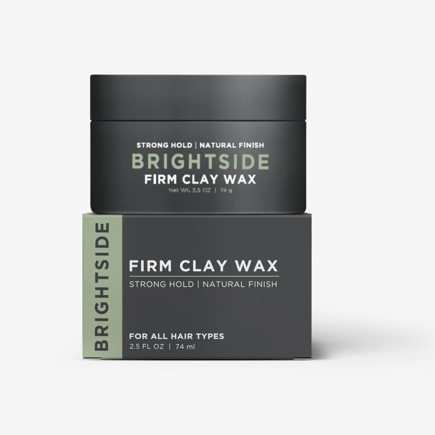 BRIGHTSIDE Firm Clay Wax for Men – Strong Hold Matte Hair Clay Paste