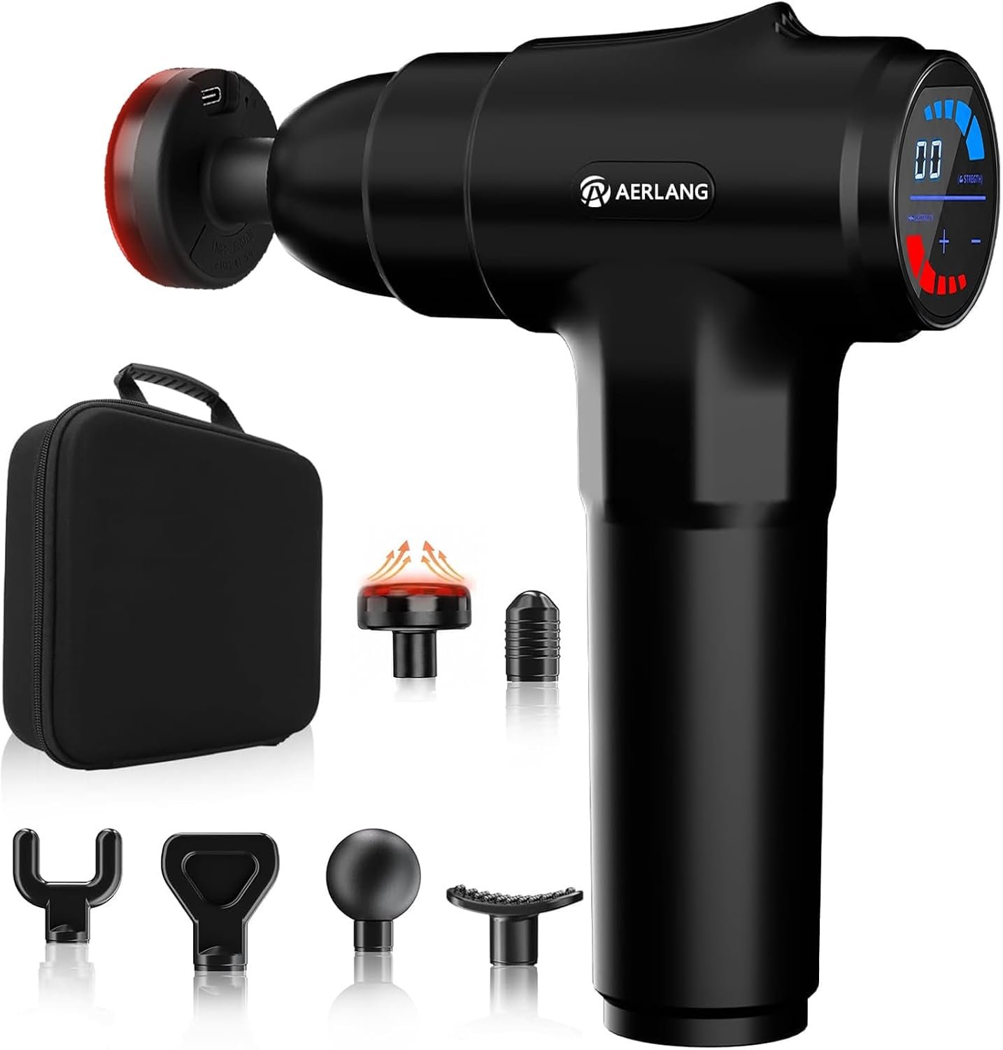 AERLANG Massage Gun with Heat Muscle Massager Deep Tissue Gifts for Men