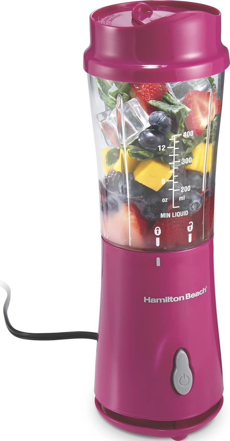 Hamilton Beach Portable Blender for Smoothies With 14 oz. Travel Jar