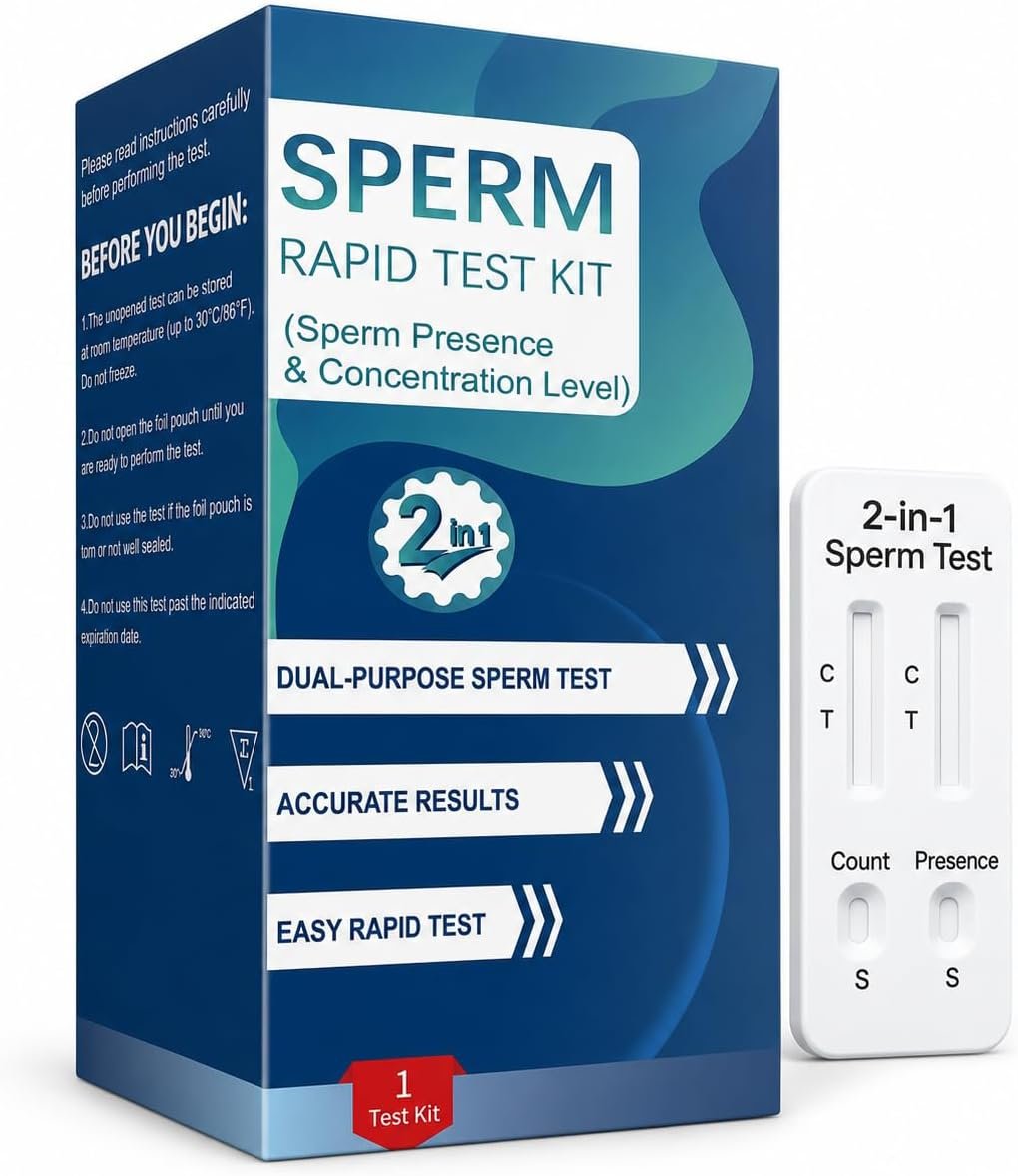 2-in-1 At-Home Test for Men – Home Check, Simple One-Step Check, Reliable Indicator for Fertility & Conception Readiness – #ModelKTR