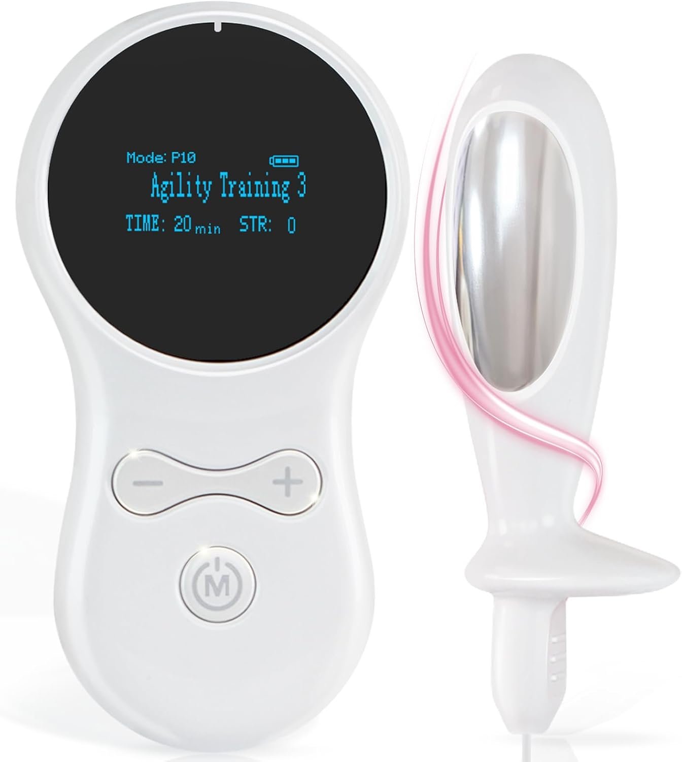 Pelvic Muscle Trainer,Incontinence Treatment Device, Pelvic Floor Stimulator with 10 Modes & 50 Levels,Kegel Exerciser for Women, Rechargeable Pelvic Floor Trainer with LED Display, Home Use