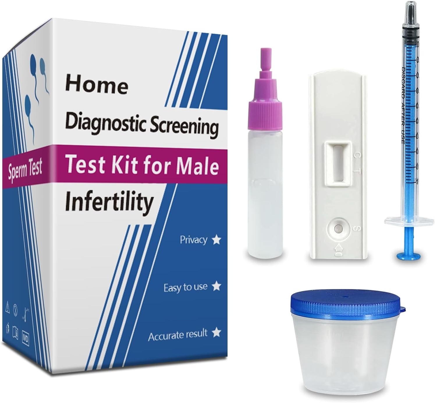 Fertility Sperm Count Test for Men, at Home Sperm Test – Trak Plus Male Fertility Testing System- Shows Normal or Low Sperm Count- Easy to Read Results-Convenient, Accurate, Private