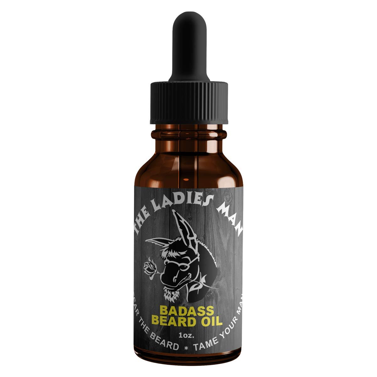 Badass Beard Care Oil for Men – Ladies Man Scent 1 oz – All Natural Argan, Jojoba, Vitamin E – Softens Beard, Reduces Itch, Moisturizes Skin, Promotes Healthy Beard Growth