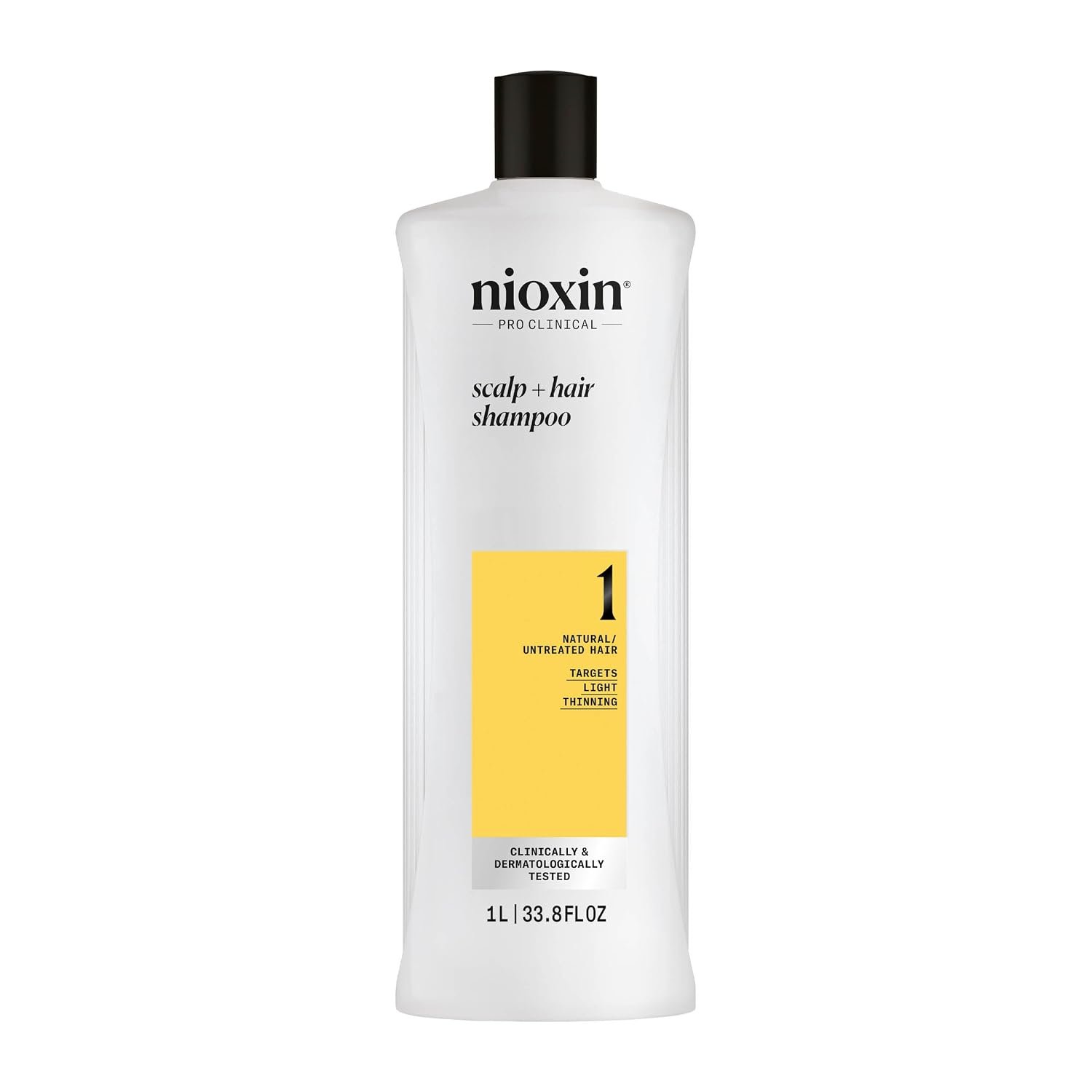 Nioxin System 1 Scalp + Hair Thickening Shampoo | For Natural Hair with Light Thinning | Strengthen Against Breakage with Niacinamide & Biotin