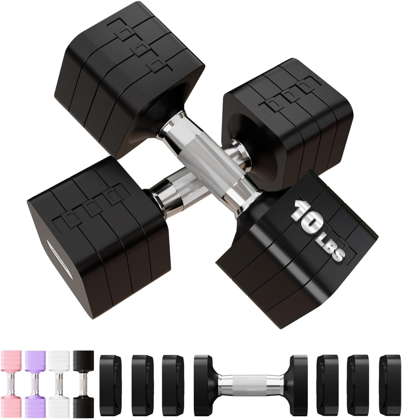 Adjustable Dumbbell Set for Women Men 7.5LB/10LB/15LB/20LB/25LB Each