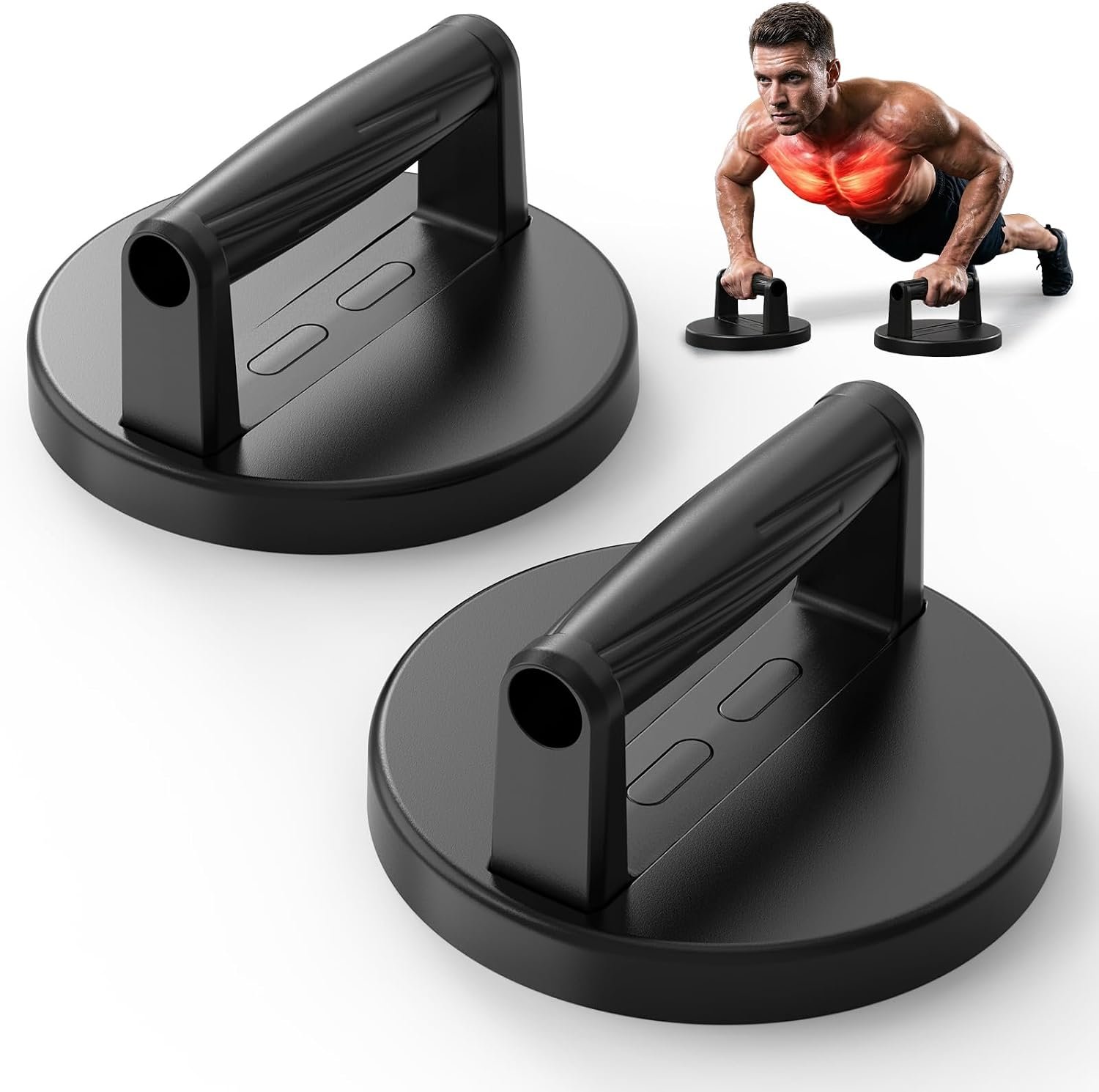 JLoibao Push Up Bars Strength Training Equipment, Ergonomic Grips, 7.48″ Base for Increased Stability, Home Gym Equipment, Push Up Stands Handle for Floor Workouts