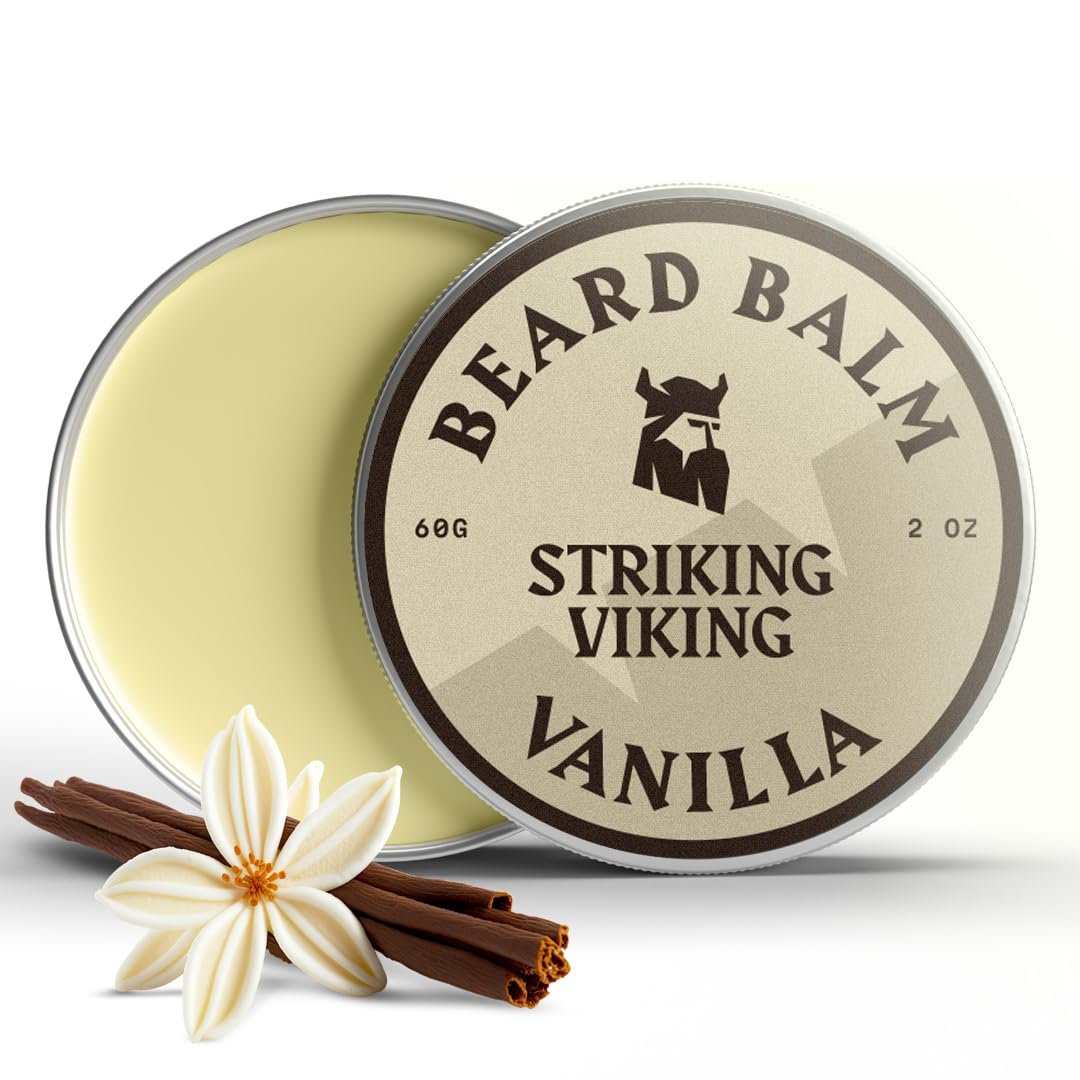 Striking Viking Beard Balm for Men – 2 Oz, Vanilla Scent