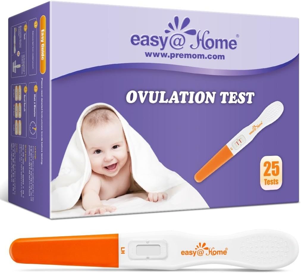 easy@Home 25 Ovulation Test Sticks, Midstream Fertility Test Kit