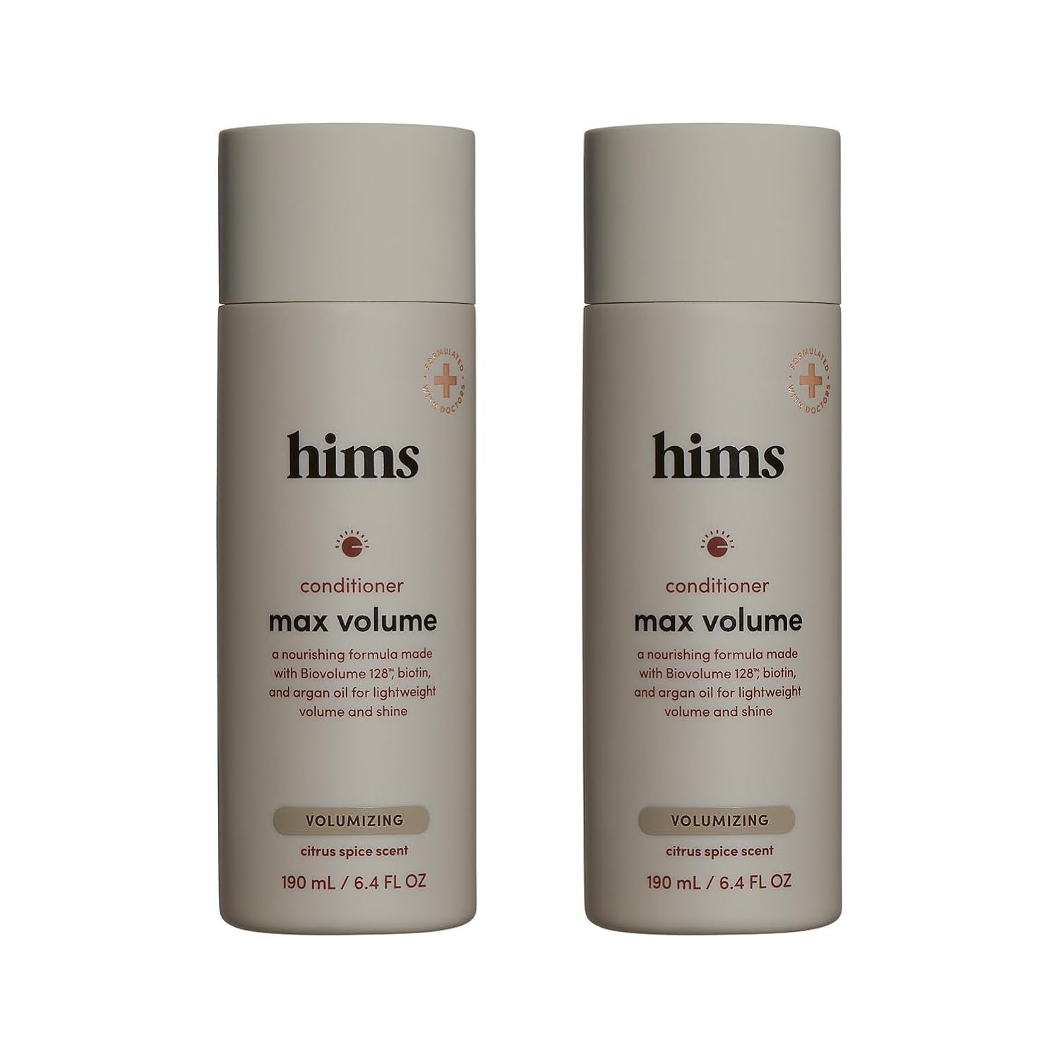 hims Max Volume Conditioner, Biotin, Citrus Spice Scent, 2 Pack, 6.4 Fl Oz