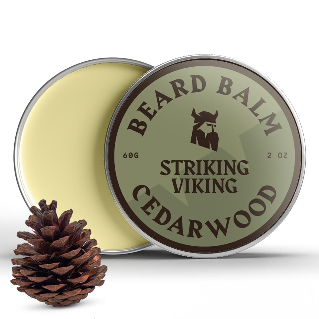 Striking Viking Beard Balm for Men – 2 Oz, Cedar Scent
