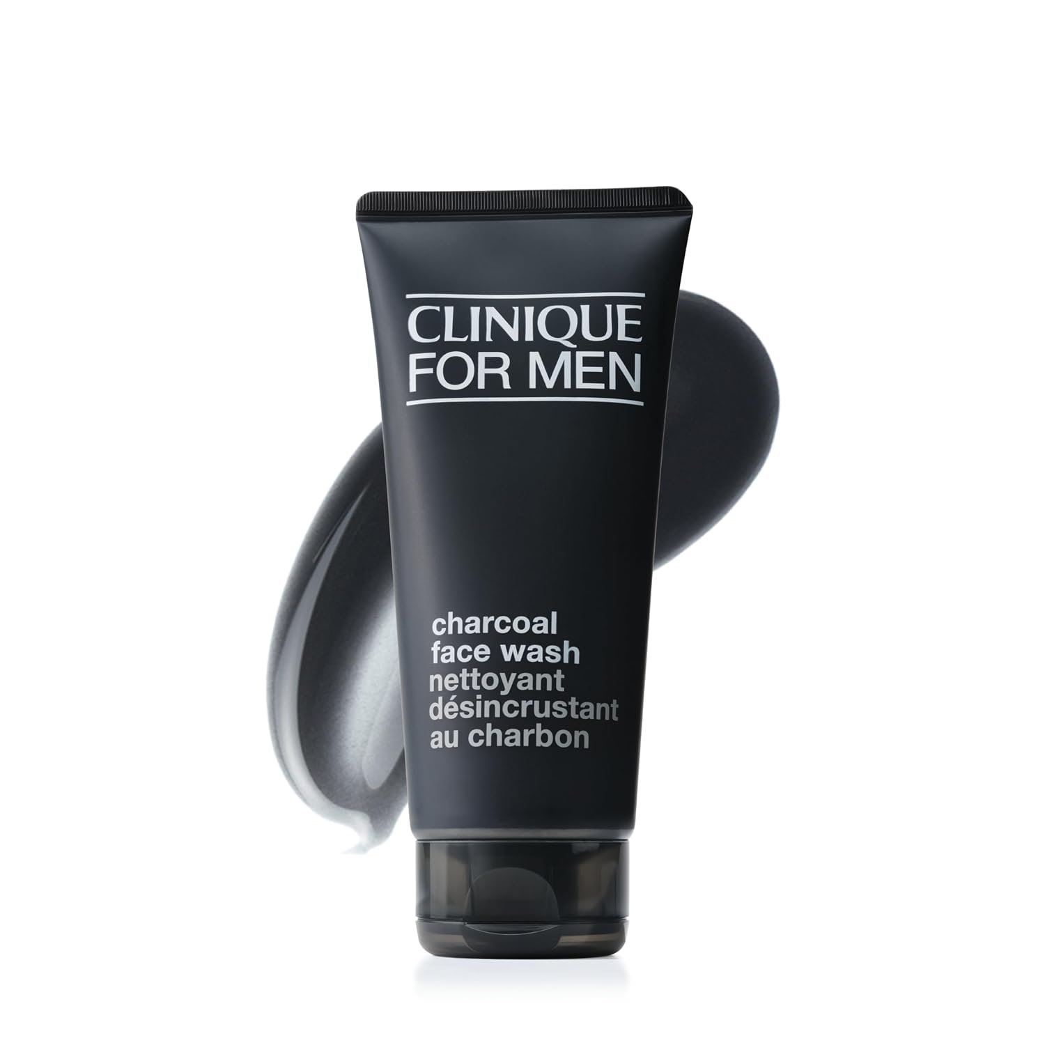 Clinique For Men Charcoal Face Wash With Glycerin | Detoxifying Gel Facial Cleanser | For All Skin Types | Unclogs Pores | Purifies + Refines, 6.7 Fl Oz