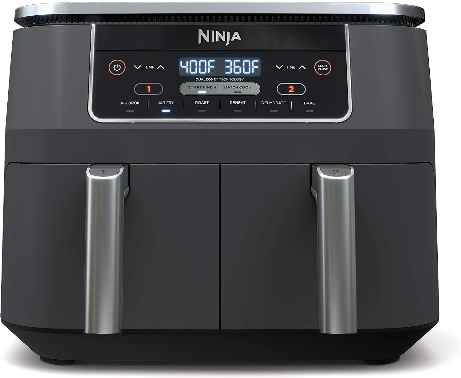 Ninja Foodi Air Fryer, 8 Qt DualZone, 6-in-1, Grey, DZ201