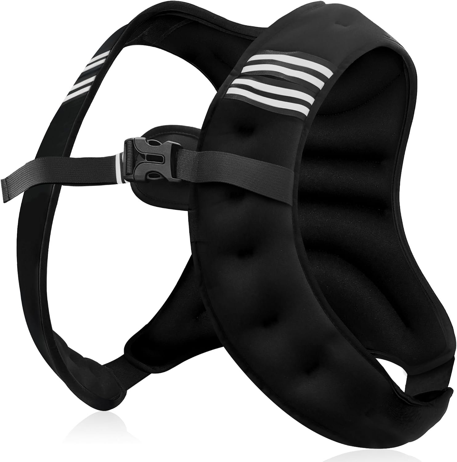 NATURELUX Weighted Vest Men or Women – 5/10/15/20/25/30lbs Weights with Reflective Stripe, Weighted Vest for Workout Equipment for Strength Training Running – Walking Weight Loss