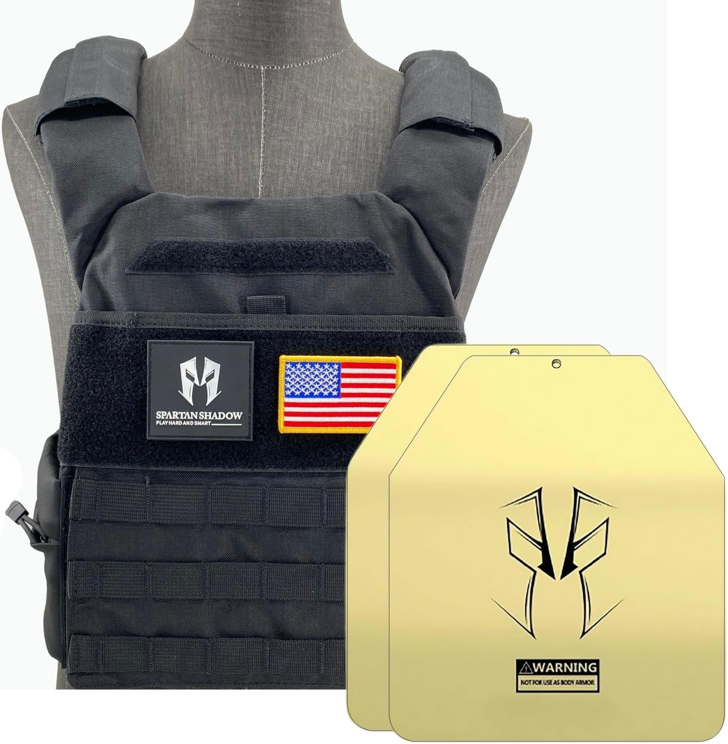 Weighted Vest Men 20lbs with weights : Curved Weight Vest Plates Pair Included – 20 Pounds workout vest with phone pocket. 20lb Weighted Vest for Men and Women with adjustable weights – Chaleco con peso para entrenar- Murph Vest, Wods, Training, Running, Walking, Rucking