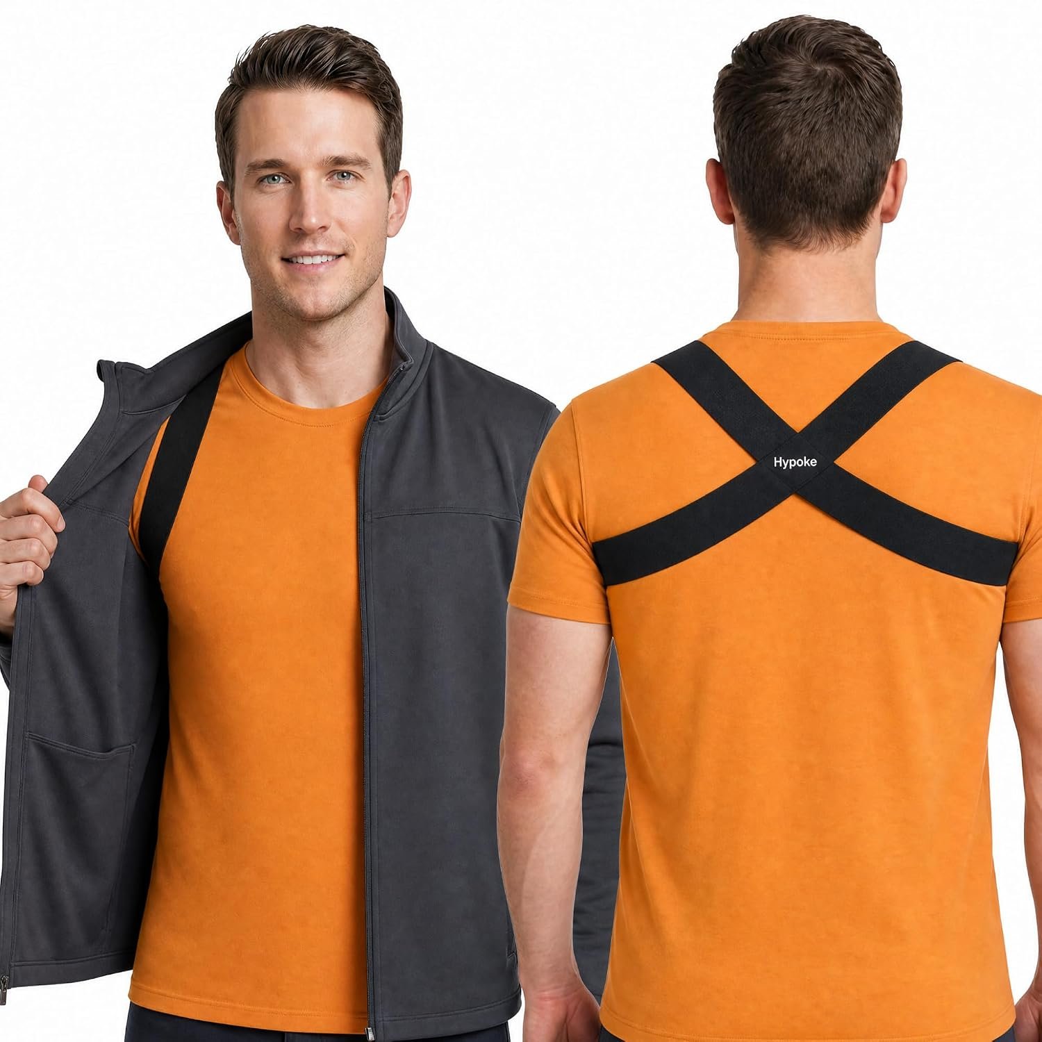 Men’s Workday Invisible Posture Corrector, Ultra-Thin Upper Back Brace