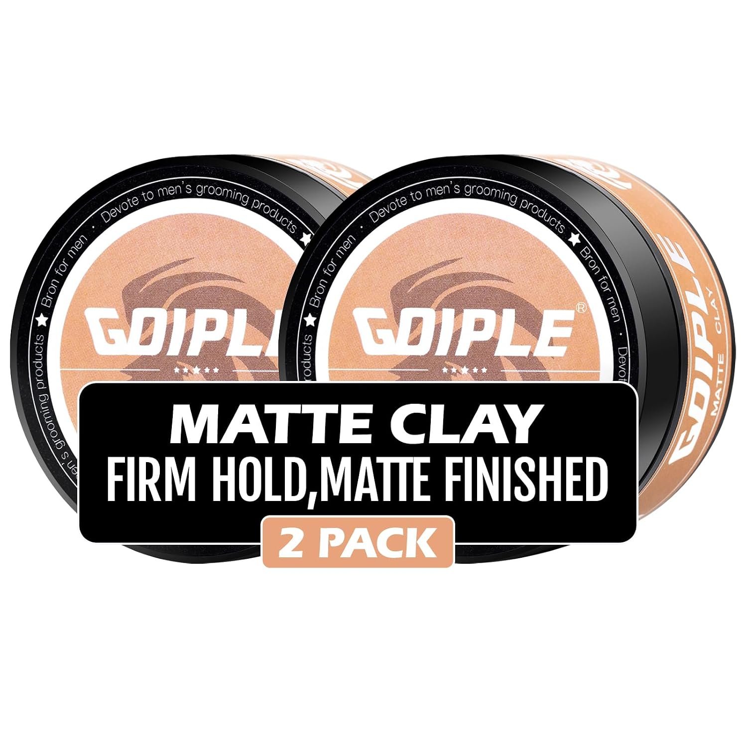 Goiple 2PCS Hair Styling Clay for Men Firm Hold – Matte Finish Hair Clay Hair Paste Water Based Matte Texture Pomade Mens Hair Products – Hair Paste Clay Pomade Ideal for All Men’s Hair Types 3.5oz