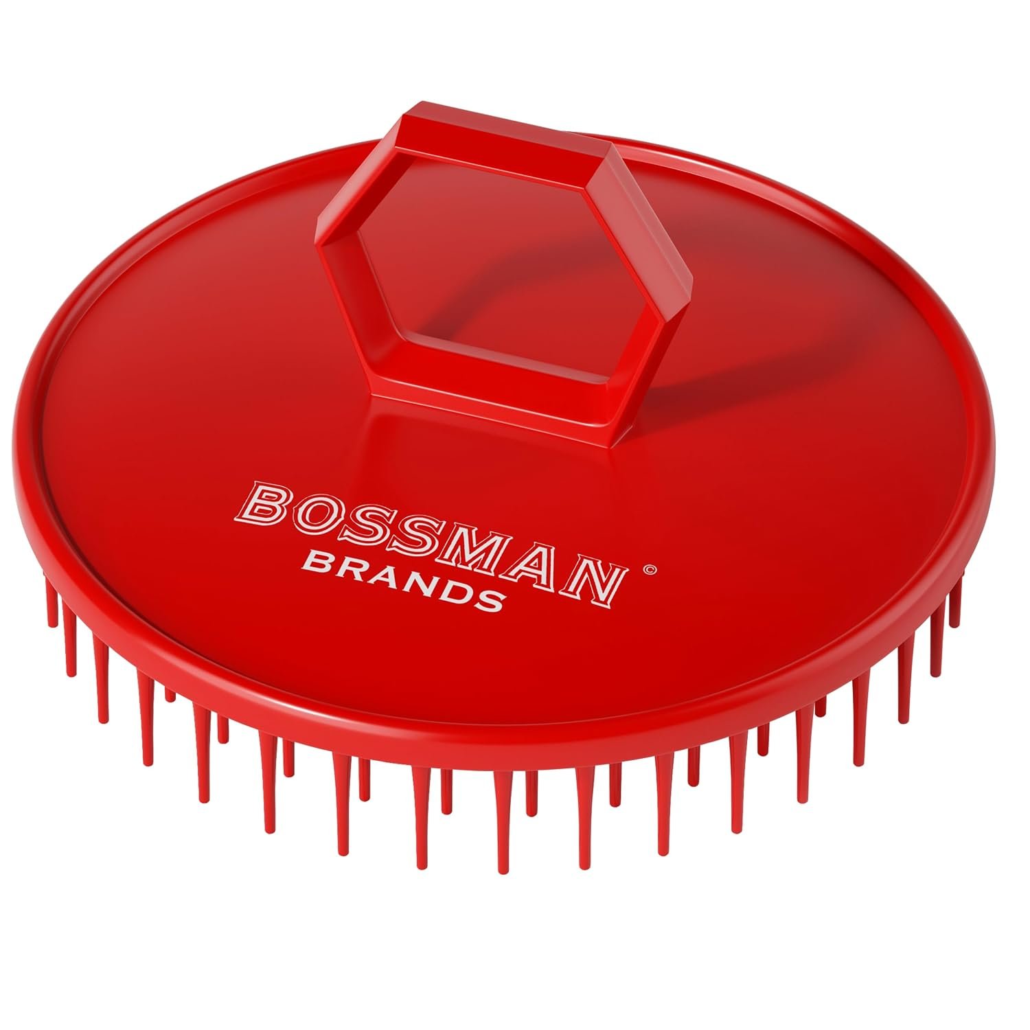 Bossman Beard & Scalp Exfoliator Massager Brush w/ Firm Bristles – (3 Inch)