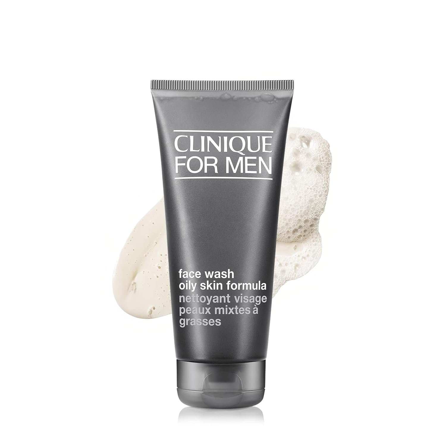 Clinique For Men Oil Control Face Wash Cleanser | Removes Excess Shine + Preps for Shaving | For Normal to Oily Skin Types, 6.7 Fl Oz