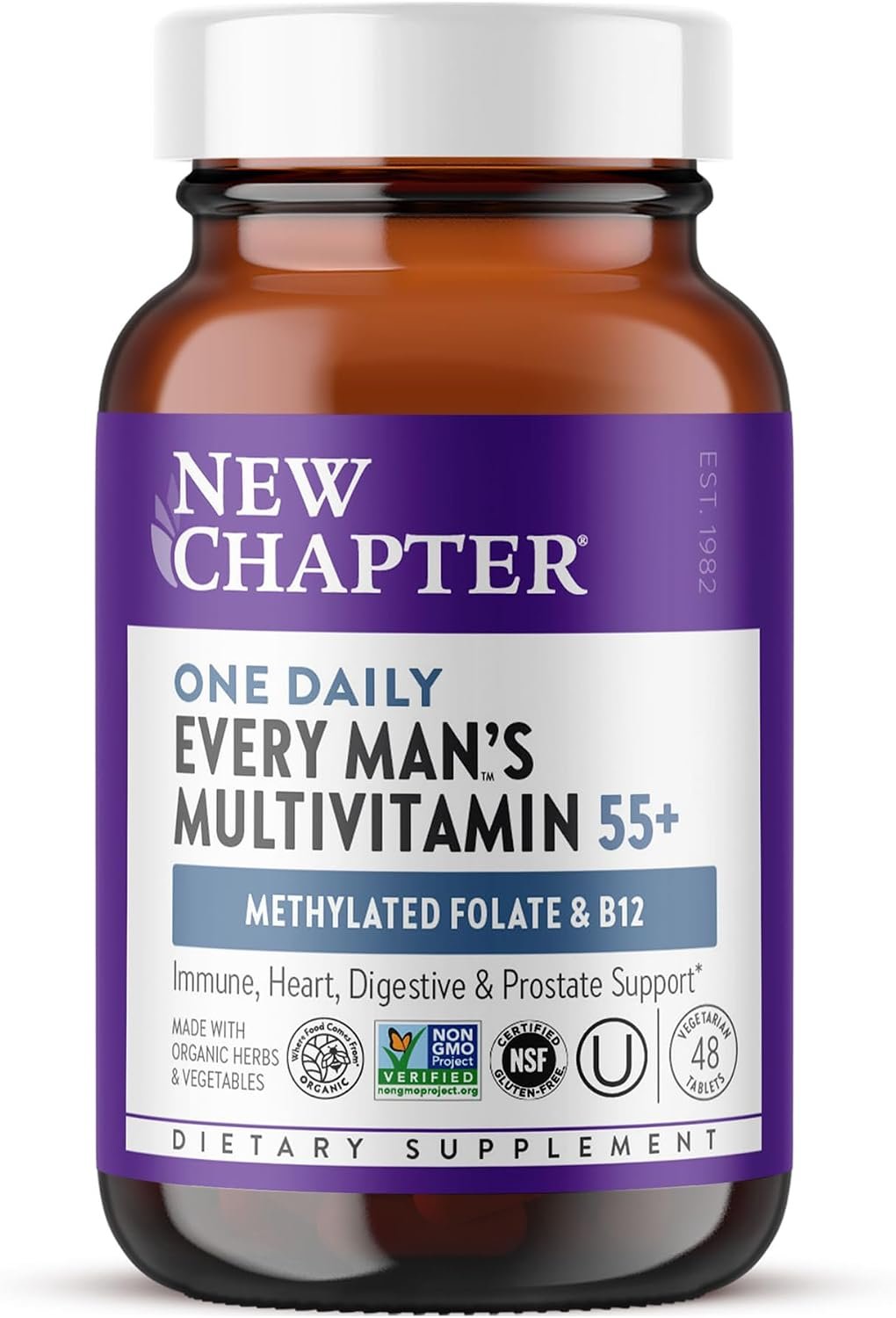 New Chapter Every Man’s One Daily 55+ Multivitamin, 48 Tablets