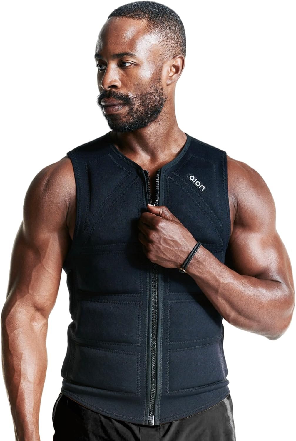 Aion Men’s Weighted Vest, Compression Vest for Walking, Running, Rucking and Strength Training, 7-12.5 lb Proprietary Fractional Loading, No-Bounce Breathable Neoprene