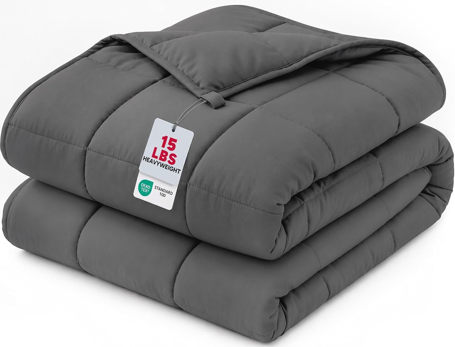 Weighted Blanket Queen Size 60×80 Inch, 15 lbs Heavy Blanket, Grey