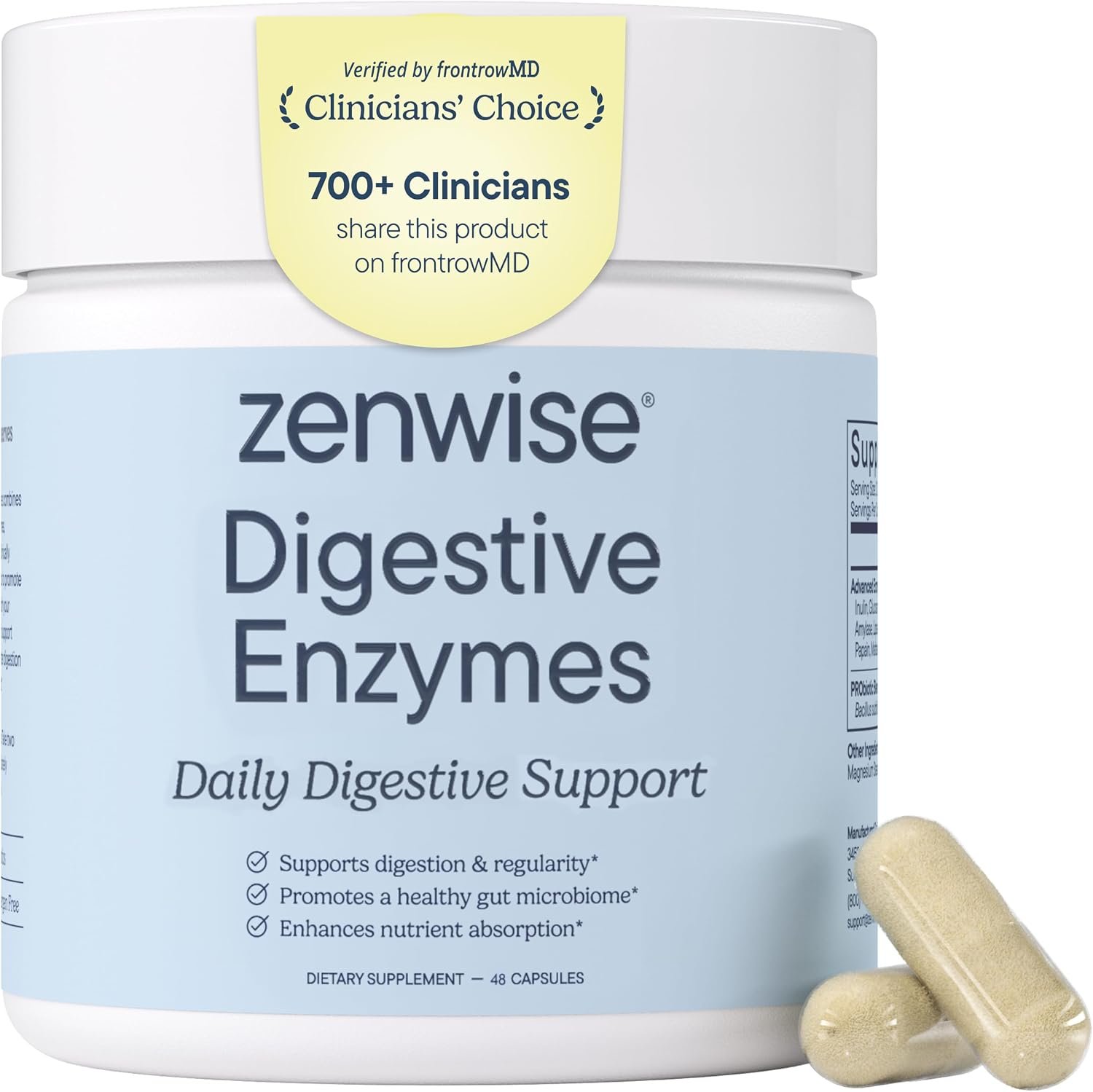 Zenwise Digestive Enzymes with Probiotics & Prebiotics for Bloating, 48 CT