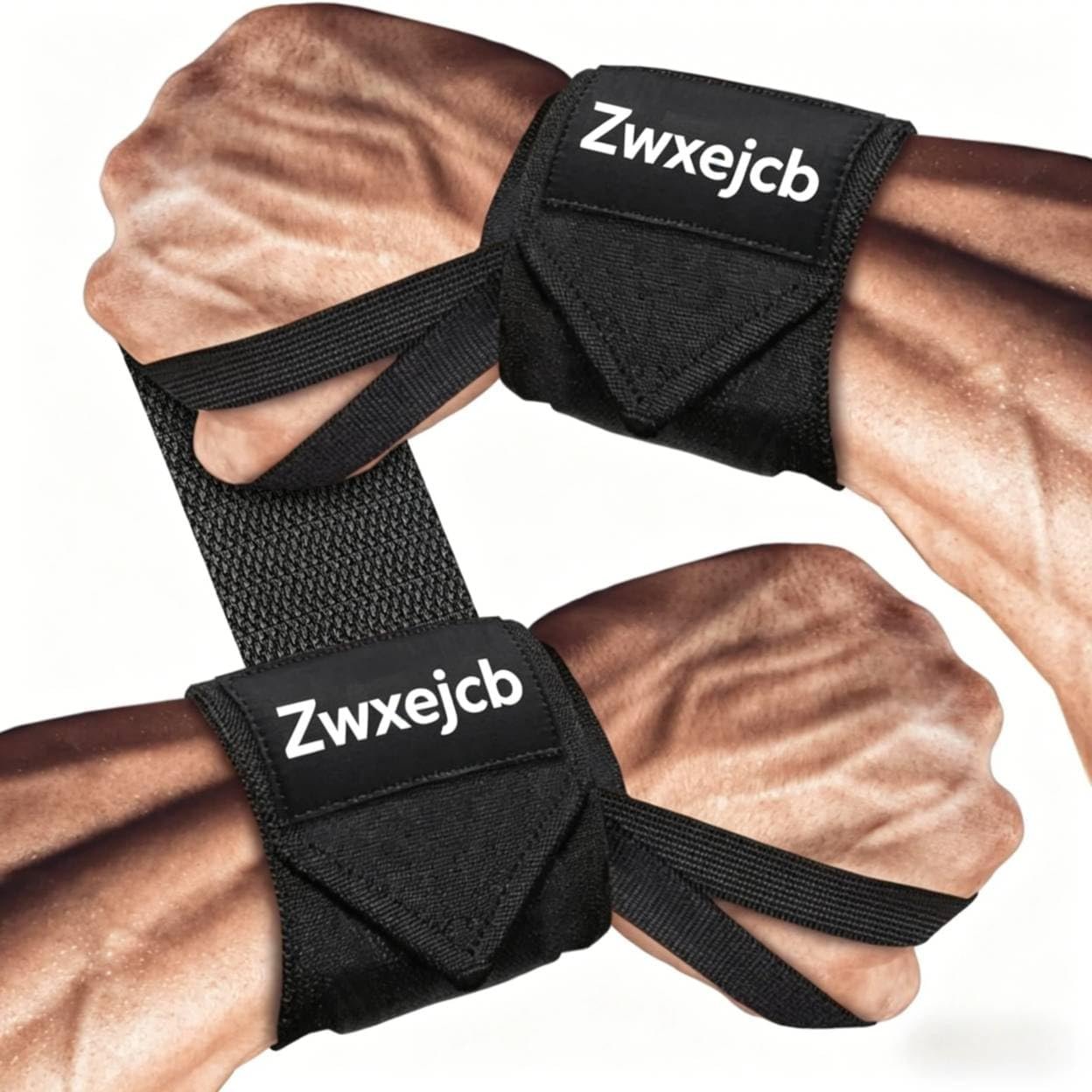 Weightlifting Wrist Wraps – Heavy-Duty Support for Gym, Bench Press, and Pushups, Premium Polyester & Nylon Wrist Straps for Maximum Stability and Comfort During Strength Training – 1 Pair, Unisex for Men & Women