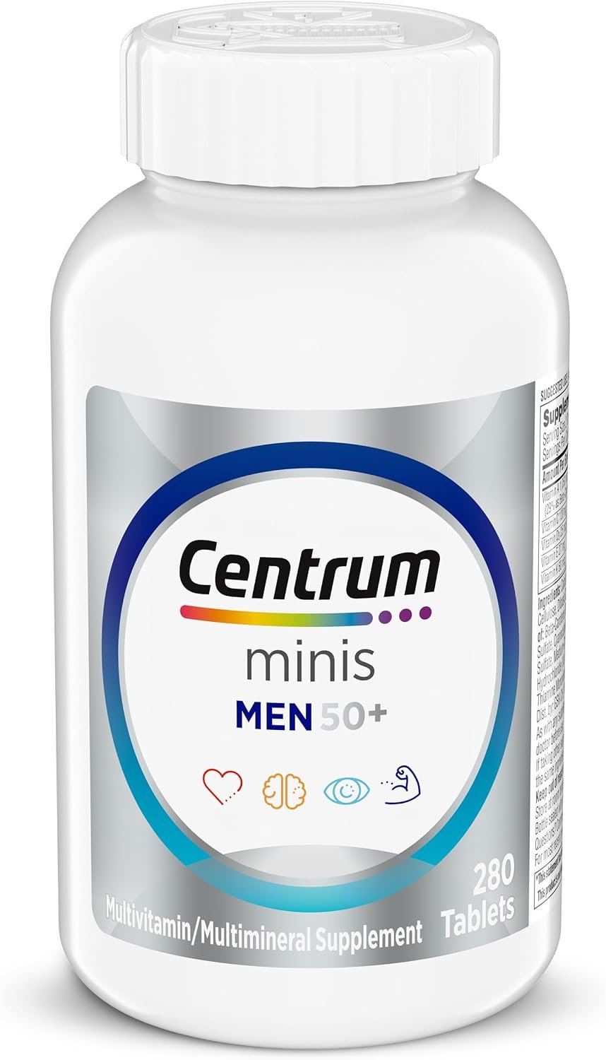 Centrum Minis Silver Men’s Multivitamin for Men 50 and Over, 280 Tablets