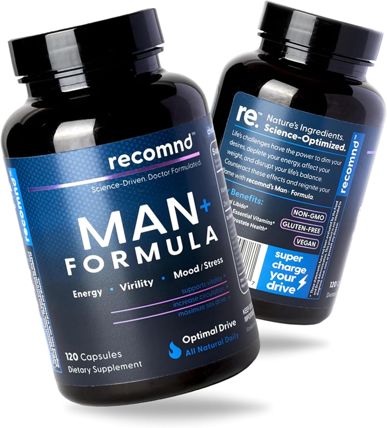 Nutrition – Man+ Formula, Energy Support, Muscle Support Supplements for Men with Vitamin E, Saw Palmetto, Red Korean Ginseng, and More, 120 Capsules