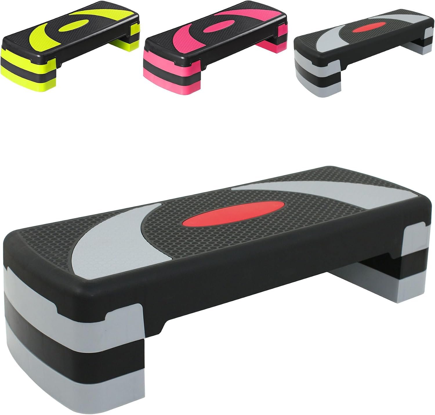 ZENY 31’’ Aerobic Step Platform, Workout Stepper with 4 Stable Risers