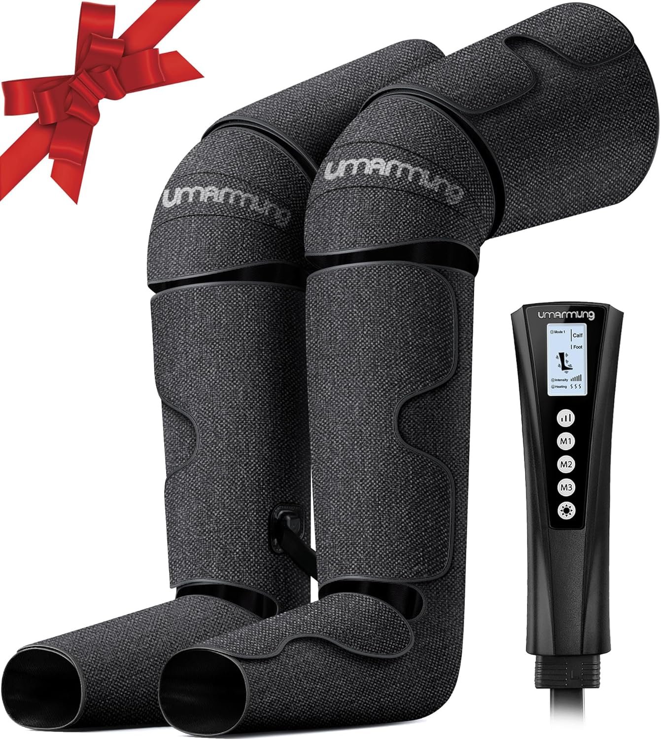 UMARMUNG Air Compression Leg Massager with Heat, Gifts for Men, Dad, Husband, Women, Mom, Wife, Her, Presents for Christmas, Mothers Day, Birthday, Valentine’s Day, Works for Foot, Calf, Knee, Thighs