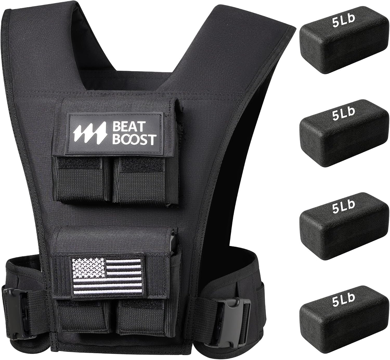 Weighted Vest Adjustable for Men, 20LB/30LB/40LB/50LB/60LB/70LB/80LB Vest