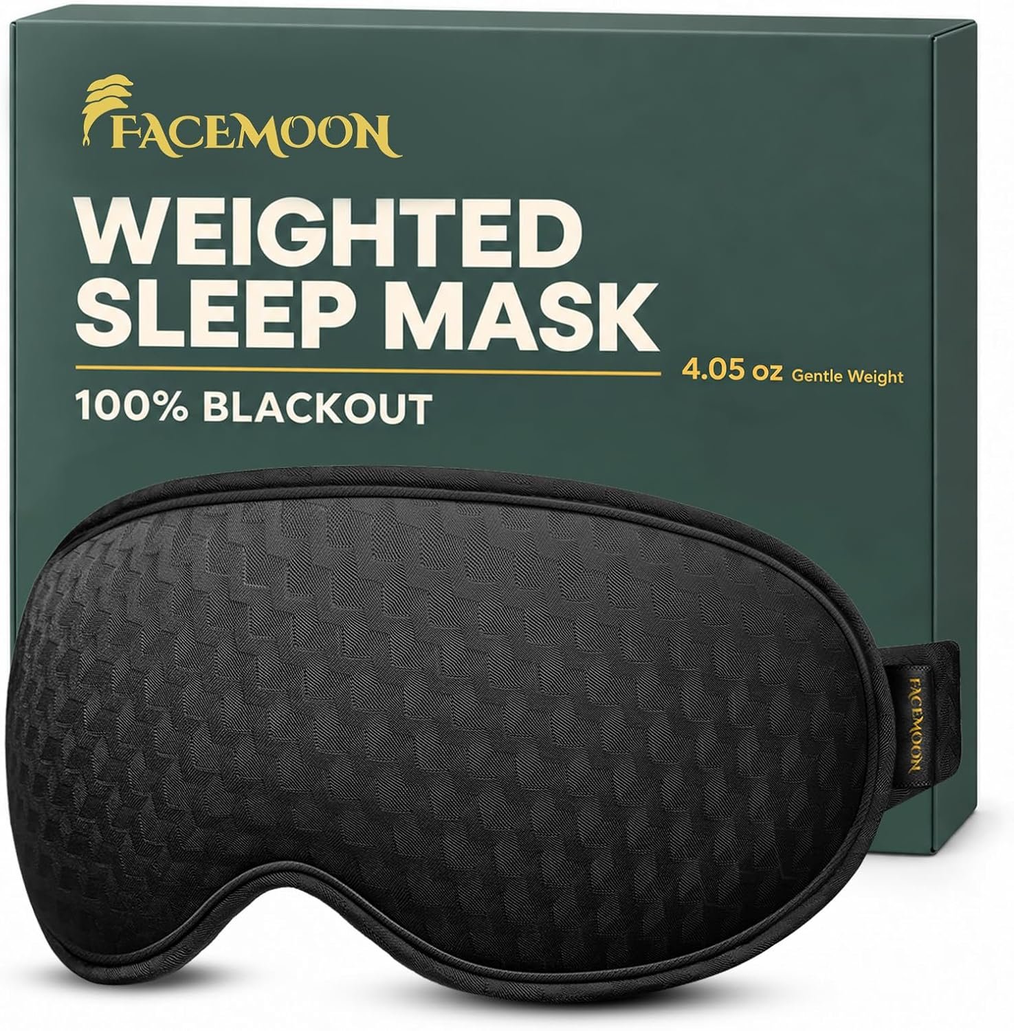 Weighted Sleep Mask, Blackout Eye Mask for Sleeping, 3D Lash-Friendly Mask